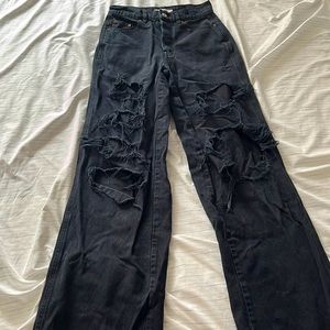 pacsun black ripped 90’s style boyfriend jeans